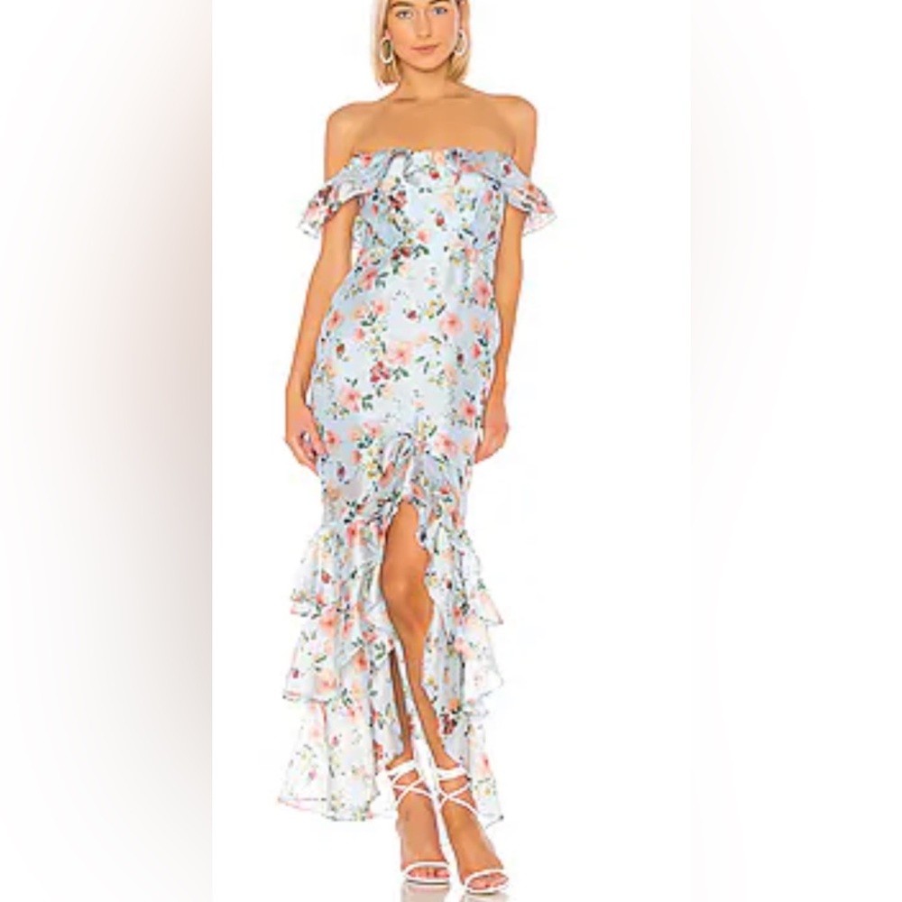 New with ticket,MAJORELLE! off shoulder grown dress. Size: Large